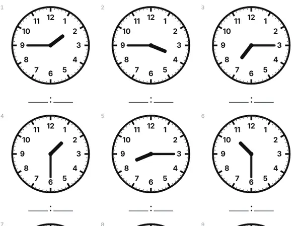 Example: Telling time